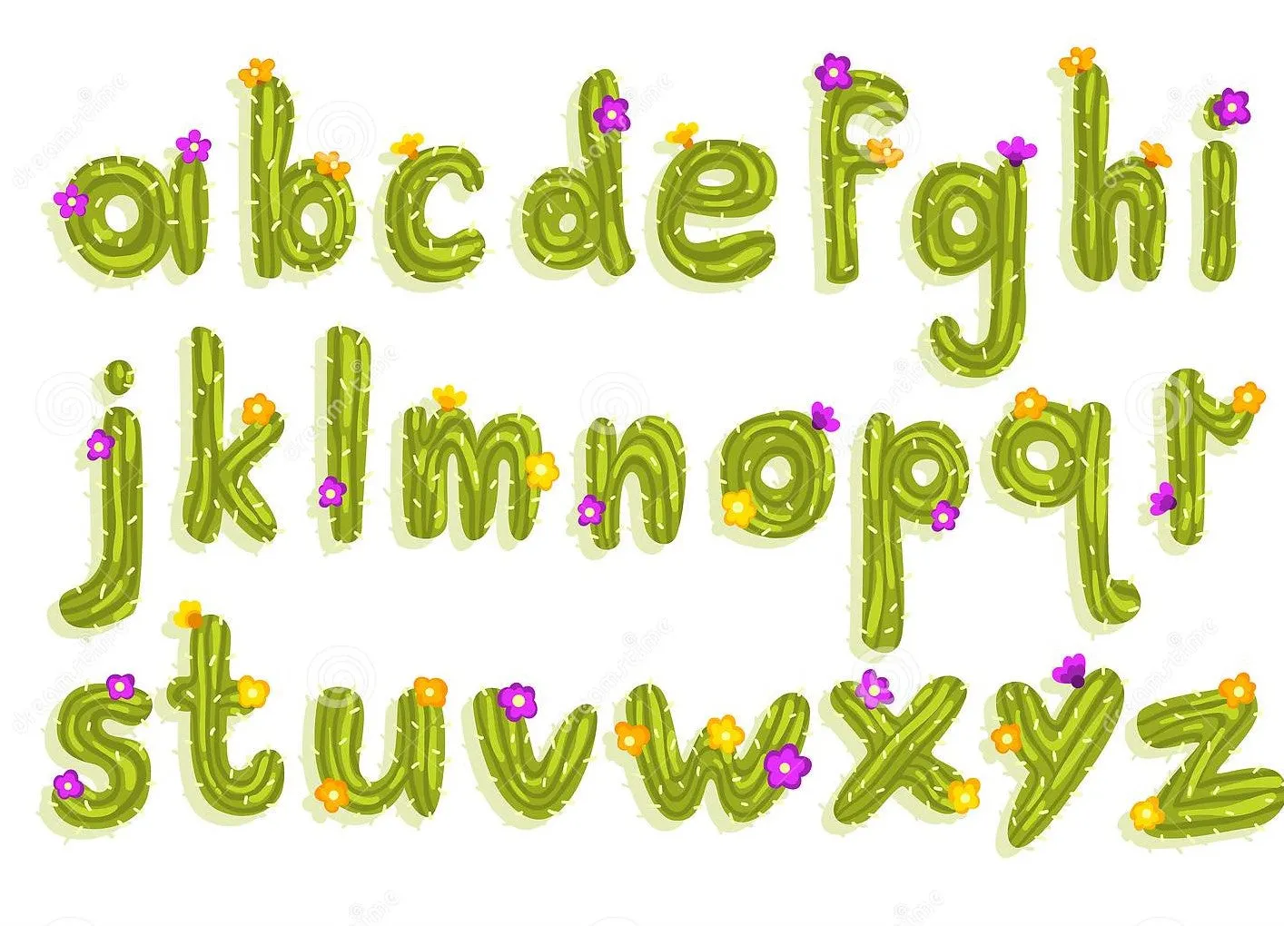 Alphabet cactus