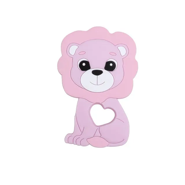 Baby Teether Silicone Rabbit Food Grade Bunny Teether Nursing Teething Necklace Silicone Animal Teether