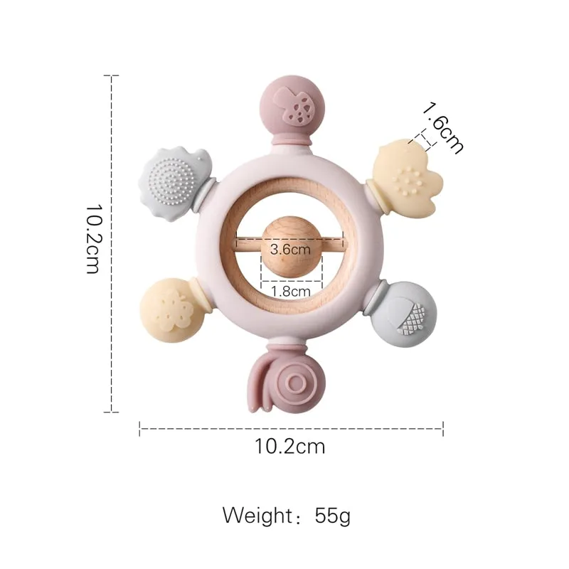 Baby Teether Silicone Rabbit Food Grade Bunny Teether Nursing Teething Necklace Silicone Animal Teether