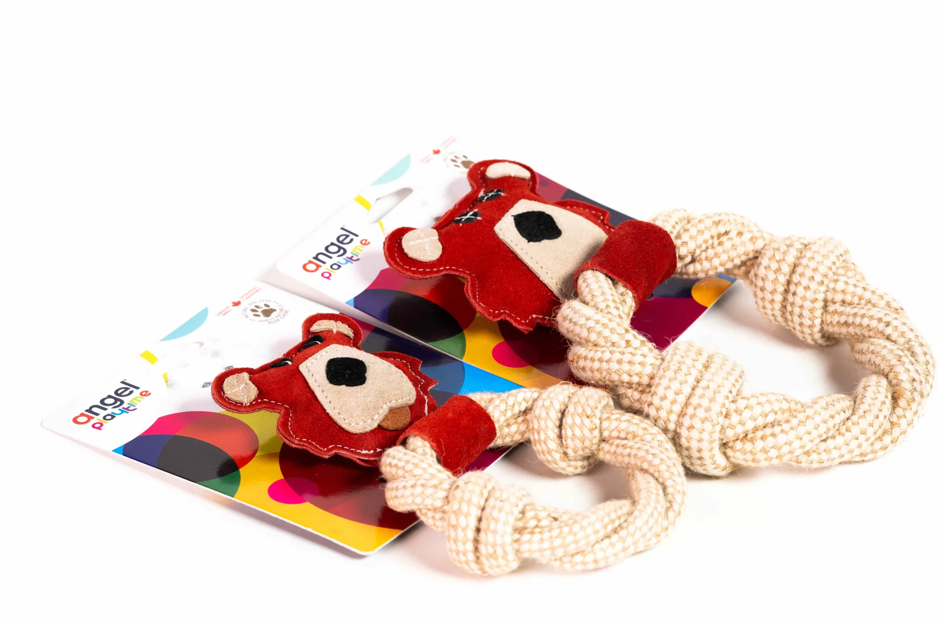 Bear & Rope Natural Dog Toy - Interactive and Durable