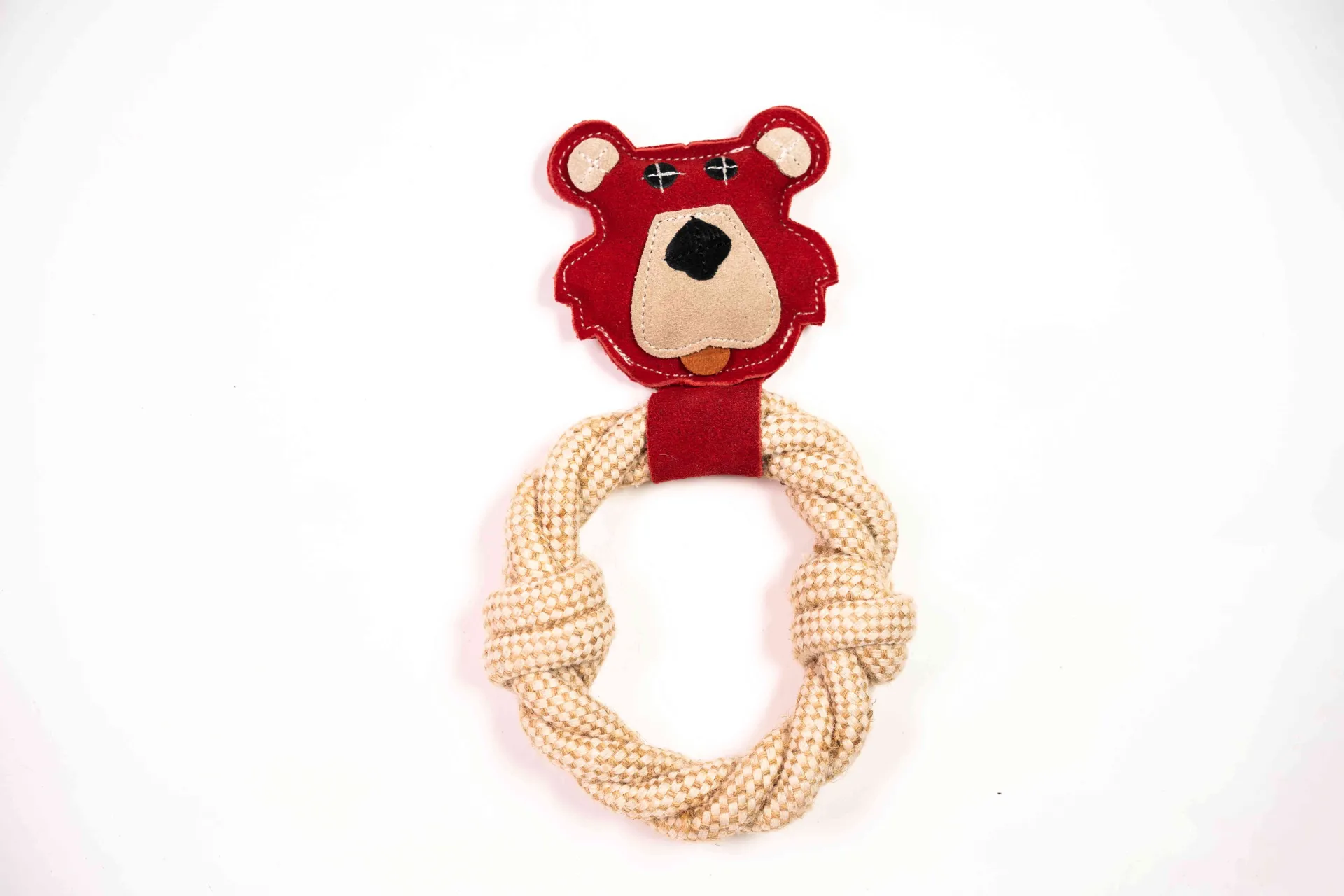 Bear & Rope Natural Dog Toy - Interactive and Durable
