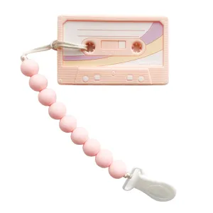 Cassette Tape Teether with Clip - Pink by Gummy Chic