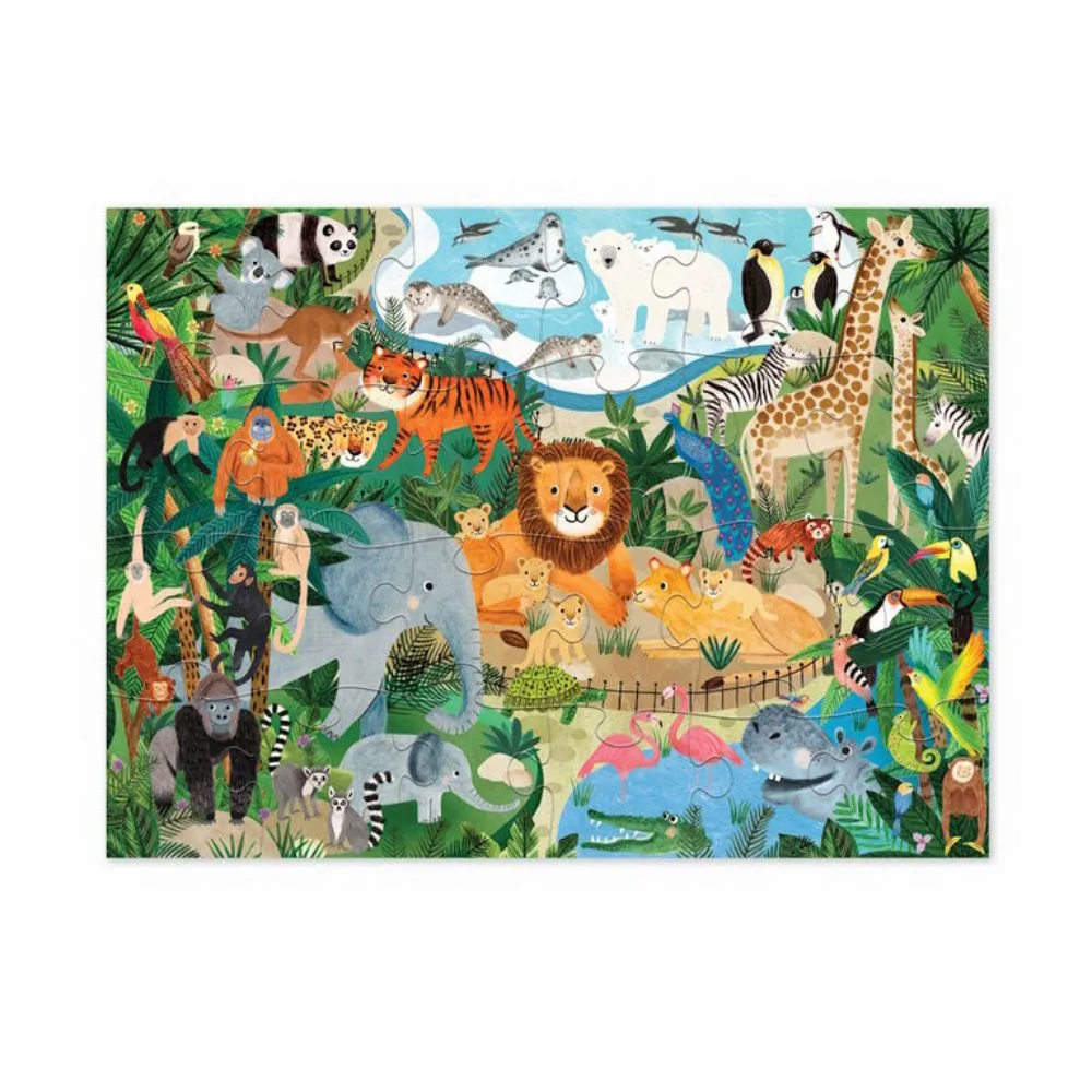 Crocodile Creek 24 Piece Puzzle- Zoo
