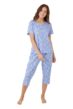 Dotty Dogs Pure Cotton Cropped Pyjama Set