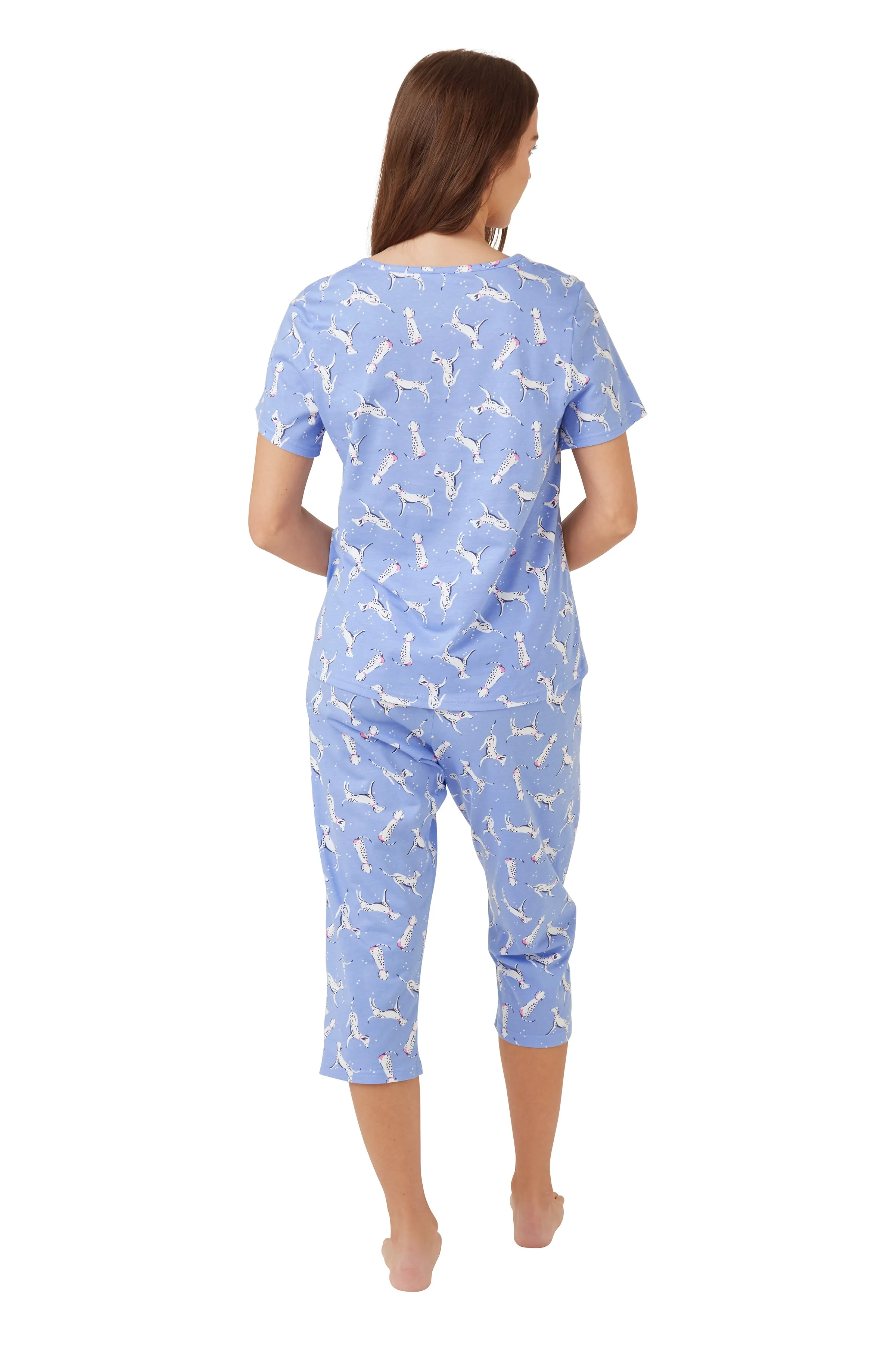 Dotty Dogs Pure Cotton Cropped Pyjama Set