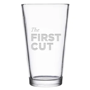 First Cut Golf Podcast Logo Laser Engraved Pint Glass