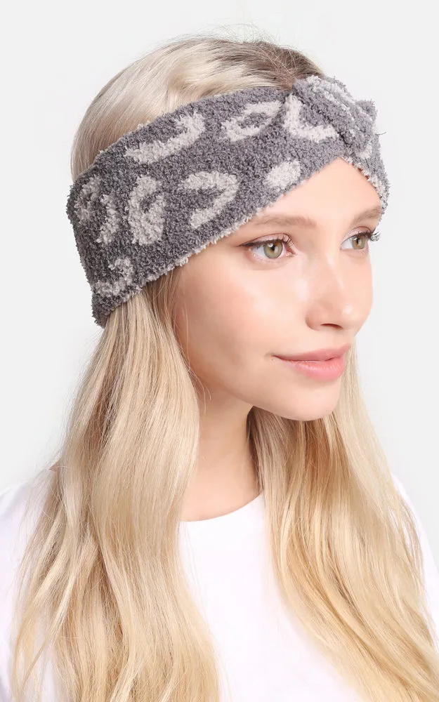 JHB104 Leopard Print Luxury Soft Twist Knot Headwrap - 12PC SET