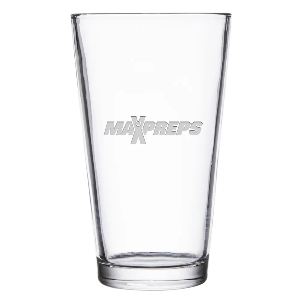 MaxPreps Logo Laser Engraved Pint Glass