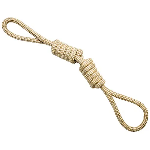 Organic Natural Dye-Free Cotton Covered Hemp Rope Dog Chew Toys | 4 Pack