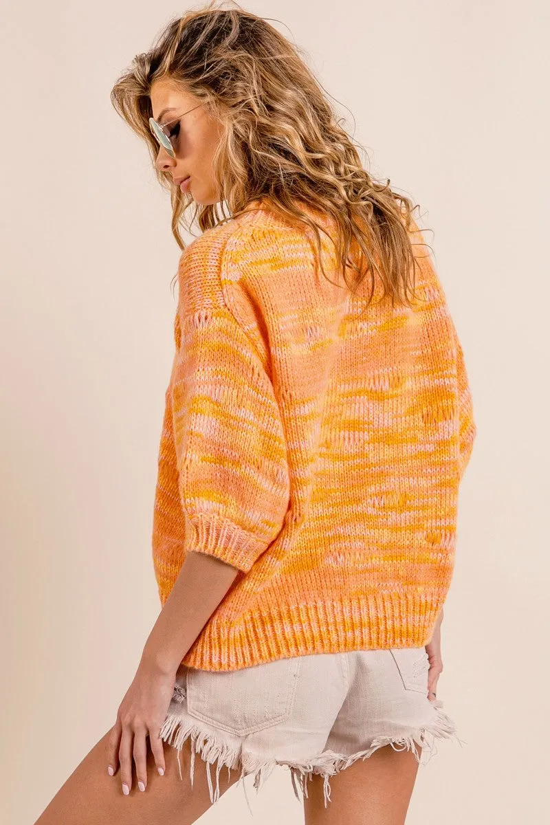 Short Puff Sleeve Sweater