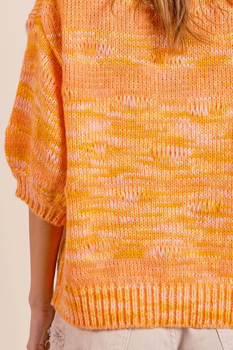 Short Puff Sleeve Sweater