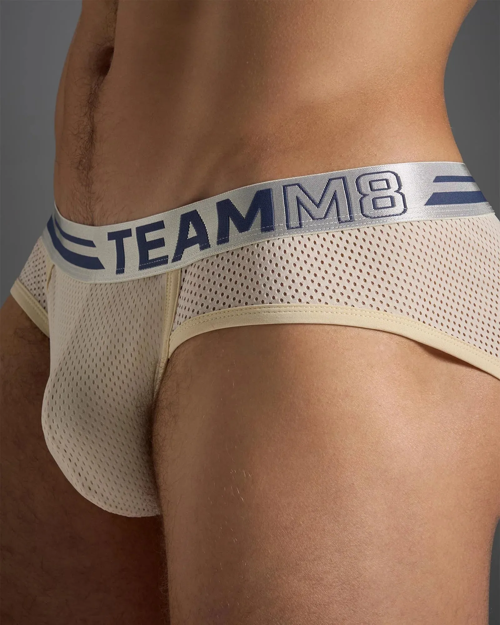 Teamm8 Racer mesh brief ecru