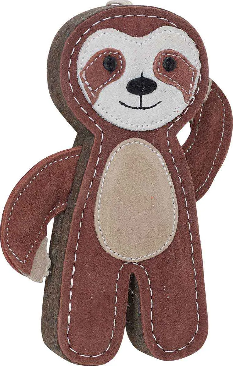 Tuff Toys eco-sourced Sloth Leather Dog Toys